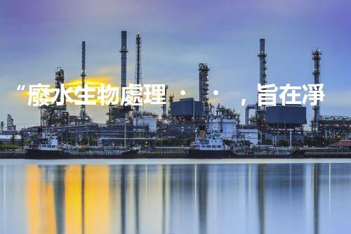 “廢水生物處理，旨在凈化水源，守護(hù)碧水藍(lán)天”